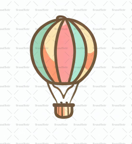 Verspielter Heißluftballon